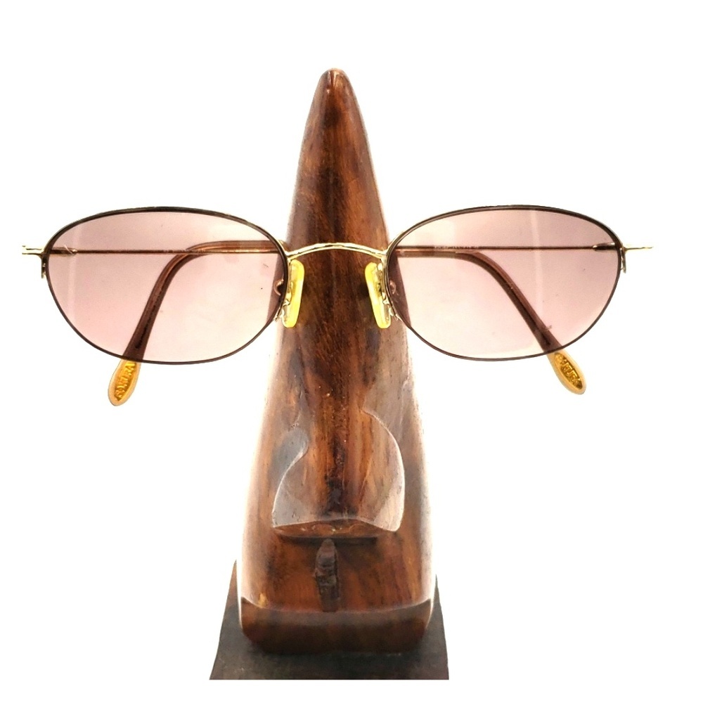 Vintage Sakura Gold Half-Rimmed Metal Sunglasses